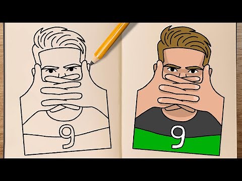 How to draw and colour! VIKTOR GYOKERES (step by step)