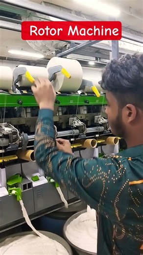 Rotor Spinning Machine Yarn Production.#RotorSpinning #OpenEnd#SpinningMills