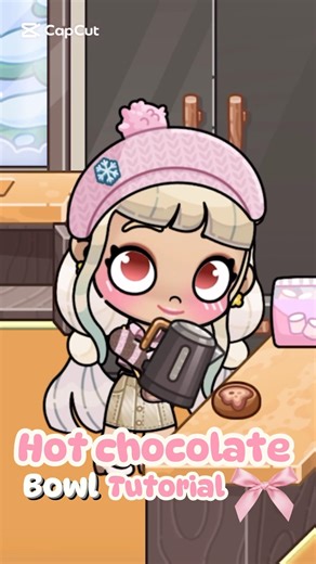 Hot chocolate Bowl Tutorial 😍☕️ #avatarstory #avatarworld #pazu