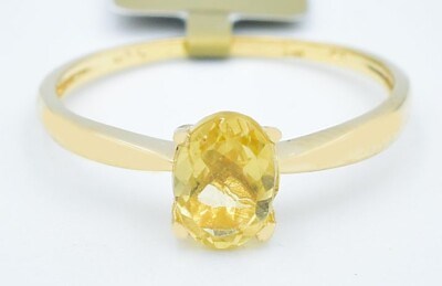 GENUINE  1.24 Cts YELLOW TOPAZ RING 10K GOLD - Free Appraisal Service - NWT | eBay