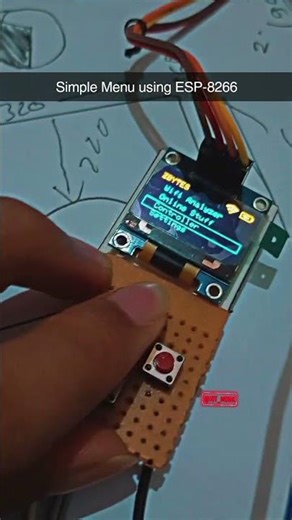 Simple Menu using Esp and Oled - IOT MONK #viral #iot #electronics #project #shorts