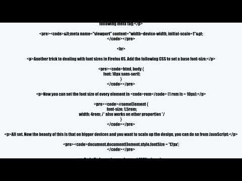 How to manage varying standard font size in FirefoxOS browser?