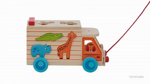 Watch TOYSTER'S Wooden My Little Animal Truck Shape Sorter Toy | Push Pull Safari Sorting Toys for Todd... on Amazon Live