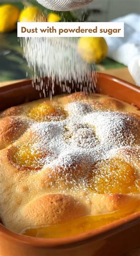 Magic Lemon Cobbler Simple to make, magical in the oven, and full of sunny lemon flavor. This cobbler gets its name because it layers itself while baking — no mixing, no fuss. The batter bakes into a soft, cake-like topping while the lemon filling sinks below into a gooey, tangy layer. One pan, all the magic. 🧾 Ingredients ½ cup (1 stick) unsalted butter 1 cup all-purpose flour 1 cup granulated sugar 2 tsp baking powder ¼ tsp salt 1 cup milk 1 tsp vanilla extract Zest of 1 lemon 1 (21 oz) can l