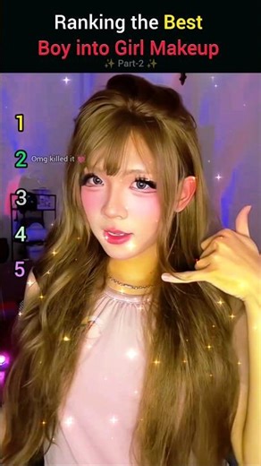 Ranking the Best Boy into Girl Makeup #ranking #usa #shorts #makeup #girl #boy