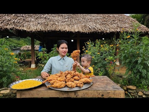 How To Make Simple, Crispy KFC Chicken Thighs to Sell at The Market - Vietnamese Rural Life.