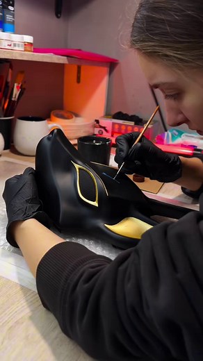 Bestselling Black Anubis Mask with Gold Leaf