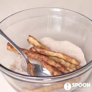 Cinnamon Roll Donut Fries Full recipe: http://bit.ly/1UqkRLf | Spoon University