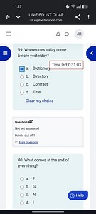 Where does today come before yesterday?a. Dictionaryb. Direc... | Filo