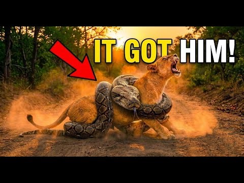 Saved A Lion From A Giant Python Then | It Attacked ME !
