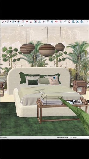 The camera tool in SketchUp #sketchupfr #tutosketchup #sketchup