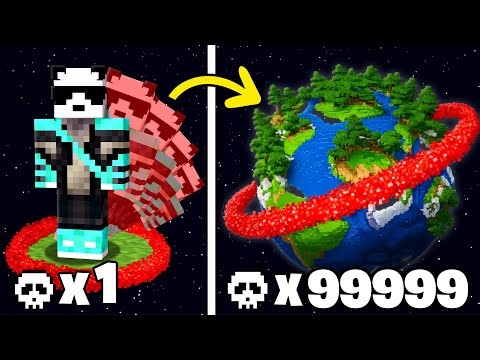 1 Death = Circle GROWS in Minecraft!