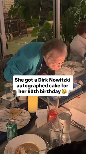 Jackie, also known as Mav’s Grandma, is a lifelong Mav’s superfan. When her all-time favorite player Dirk heard it was her 90th birthday, he had to send over a sweet treat signed by him 🥹 | Fanatics