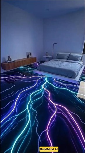 “Futuristic Glow Floor Bedroom Design ✨ | Next Level Interior Ideas”#ai #bedroom #usa #viral #house