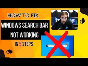 BROKEN WINDOWS SEARCH BAR! How to fix it!