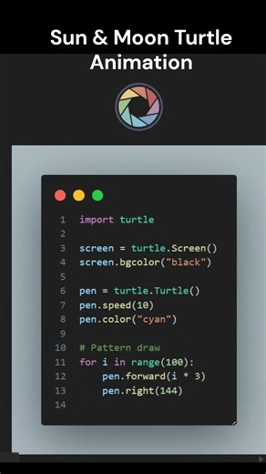 3D Cinematic Sun and Moon Animation #powerofpython #pythonprogramming #htmlcss #ai #pythonandai #cod