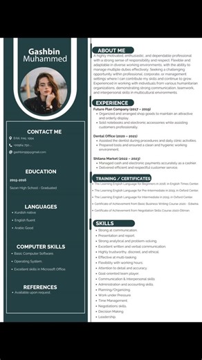 Designer – CV on Instagram