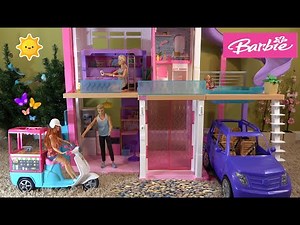 Barbie and Ken Story in Barbie Dream House: Barbie's 24 Hour No Electronics Challenge and Food Truck