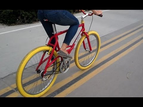 Retro Direct Bicycle. Pedal Forwards or Backwards to move Forwards, at 2 speeds without shifting.