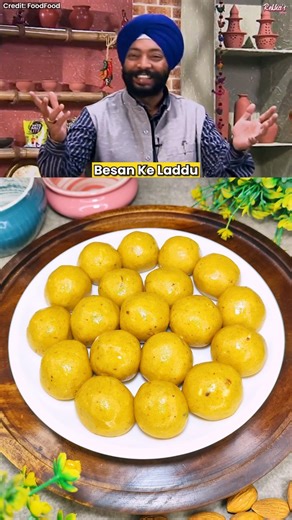 Chef Harpal Singh's Unique Besan Ke Laddu #shorts #harpalsinghsokhi #besanladdoo #viral #food