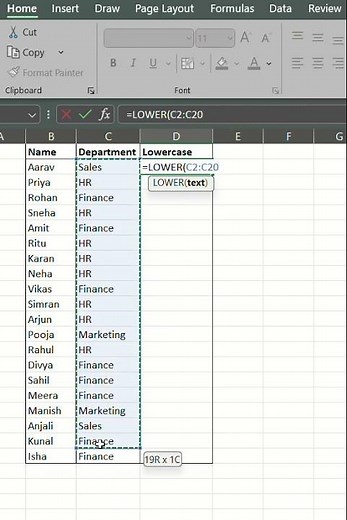 How to Convert Text to lowercase in Excel #excel #letsupgradeourskills