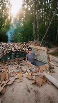 Building a Hidden Underground Shelter with Fireplace | Warm Off-Grid Survival Hut #bushcraft #build