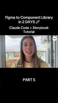 FIGMA TO COMPONENT LIBRARY IN 2 DAYS 🚀 PART 5 #designsystem #uxui #figmatocode