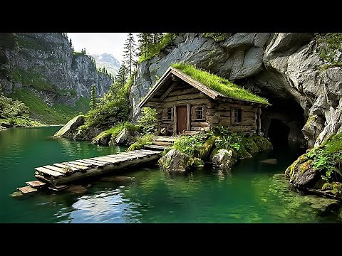 The Ultimate Primitive Survival Build | Handcrafted Cliffside Stone House in the Wilderness