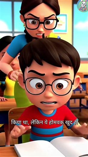 My Homework Turned Invisible! 😱📚 Funny Kids Story #shorts