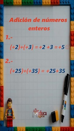 adición de números enteros #educativa #matemática #mathematica