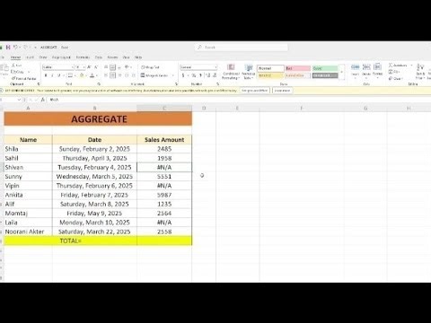 “Excel AGGREGATE Function Bangla Tutorial | Advanced Excel Full Guide”