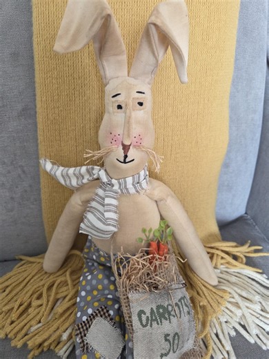 Primitive Handmade Rabbit - Etsy
