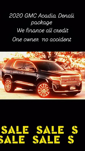 🔥 2020 GMC ACADIA DENALI 🔥 Clean Blue Title – 1 Owner – No Accidents Original Window Sticker Available We work with all credits Hablo Español 90 days warranty or 3,000 miles ✨ Fully Loaded Denali Features: • Accident Avoidance System • Adaptive Cruise Control • Surround View Camera • Blind Spot Warning Rear Cross Traffic Alert • Advanced Technology & Driver Assistance Packages • Navigation System • Apple CarPlay Android Auto • Premium Sound System • Wi-Fi & Connected Apps • Head-Up Display • W