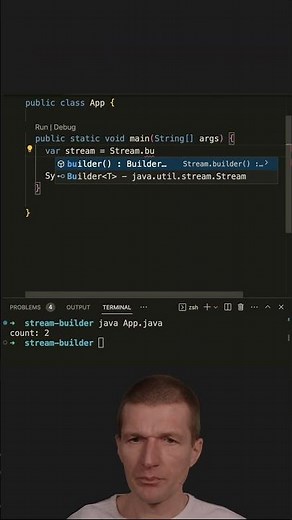 Stream.Builder--A Builder Design Pattern in Java #java #shorts