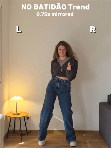 NO BATIDÃO trend slowed 0.75x mirrored dance tutorial | dc @y u u n a #nobatidao #dancetutorial #tiktoktrend