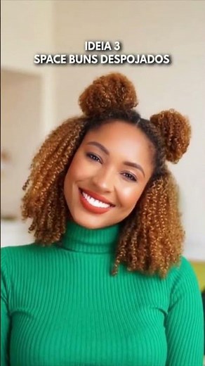 5 ideias de penteados para cabelo cacheado #cabelocacheado #hairstyle #tutorial