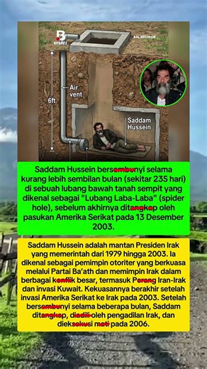 Lubang laba-laba: tempat prsmbny*n Saddam Hussein