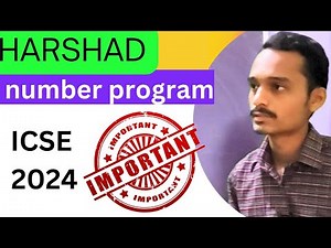program to check entered number is harshad number or not | computer application | icse java | 2024