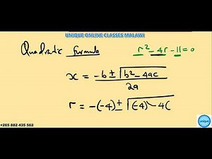 Form 3 Maths - Solving quadratic equation using completing square and quadratic formula