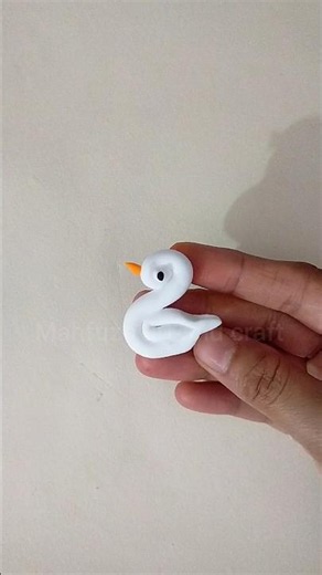 making clay duck 🦢#diy #art #craft