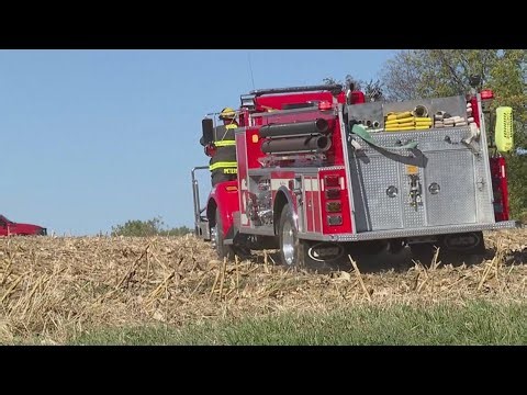 Power line falls, sparks field fire in rural Coal Valley