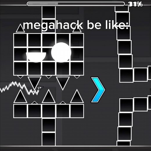 Megahack be like in gd: #geometrydash #geometrydashhacks