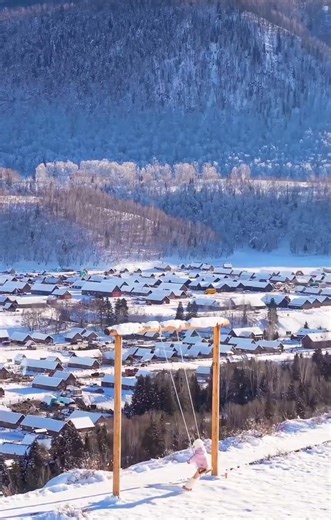 高端定制新疆行，包场禾木雪地秋千，看一场专属于你的日落金山#chinatravel #travel #新疆旅行 #旅行