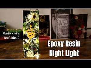 Cozy Winter Resin Art! (Easy To Make Epoxy Night Light for Beginners)