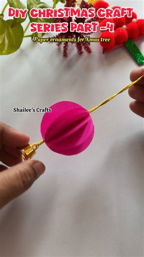 Shailee Tomar Panwar on Instagram: "“Transform simple paper into magical Christmas tree ornaments! 🎄✨ These DIY paper ball decorations are easy, eco-friendly, and add the perfect festive charm to your holiday decor. Let’s craft joy this Christmas! ❤️🎁 #HandmadeWithLove” #ChristmasCrafts #DIYChristmas #PaperOrnaments #ChristmasTreeDecor #HandmadeDecor #FestiveVibes #HolidayDIY #CraftyChristmas #EasyChristmasCrafts #PaperBallOrnaments #ChristmasInspo #CreativeDIY #ArtsAndCrafts #Ha