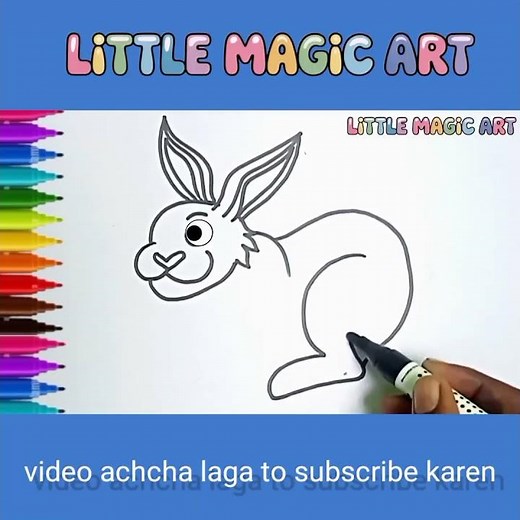 Easy Rabbit 🐇 🐰 Drawing | for Kids |Step by Step |bacchon ke liye khargosh ka chitra|Easy Rabbit D