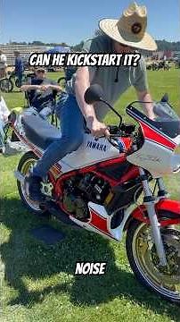 Can He Kickstart a Yamaha RZ 350 Two Stroke?