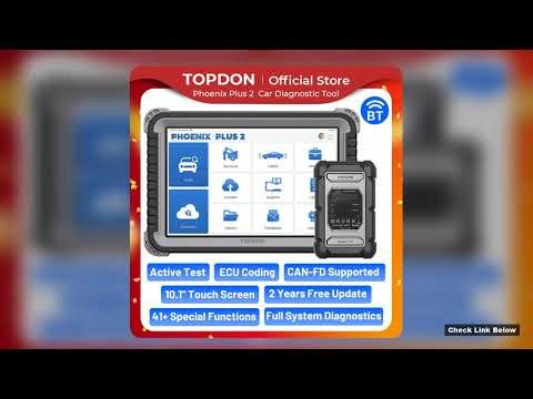 Topdon Phoenix Plus 2 Automotive Car Diagnostic Tool ECU Coding Scan VAG Bi Directional Professional