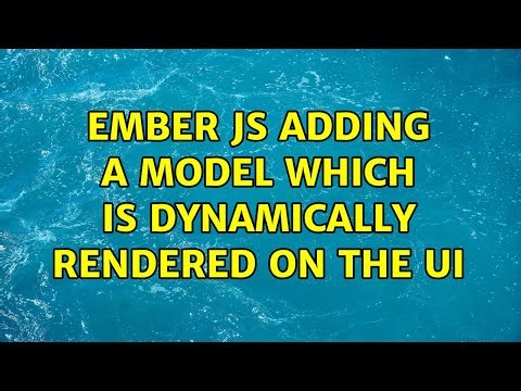 Ember Js Adding A Model Which is Dynamically Rendered On the UI