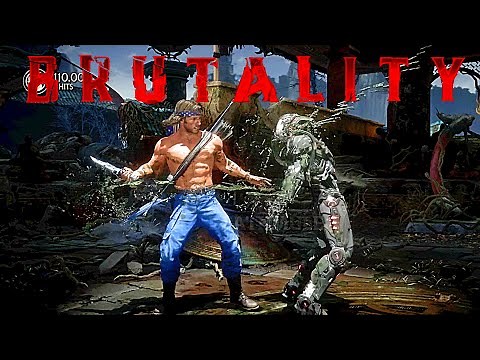 MK11 All Rambo Brutalities, Fatalities, Friendship, Fatal Blow & Ending